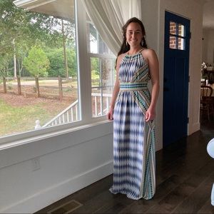 London Times Floor Length Stretch Maxi Dress, 8